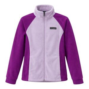 Columbia Purple Fleece Zippered Jacket Girls Size Medium 10 12
